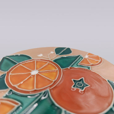 Algarve Sandstone Orange Ceramic Coaster