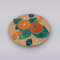 Algarve Sandstone Orange Ceramic Coaster