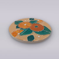 Algarve Sandstone Orange Ceramic Coaster