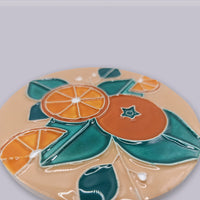 Algarve Sandstone Orange Ceramic Coaster