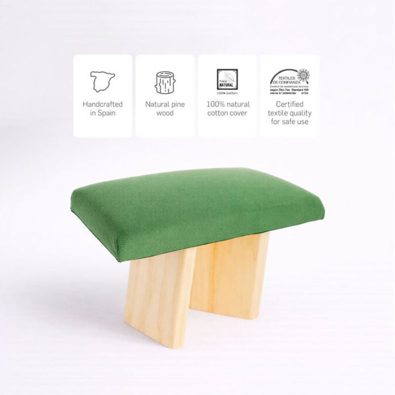 Banco para meditação - Verde
