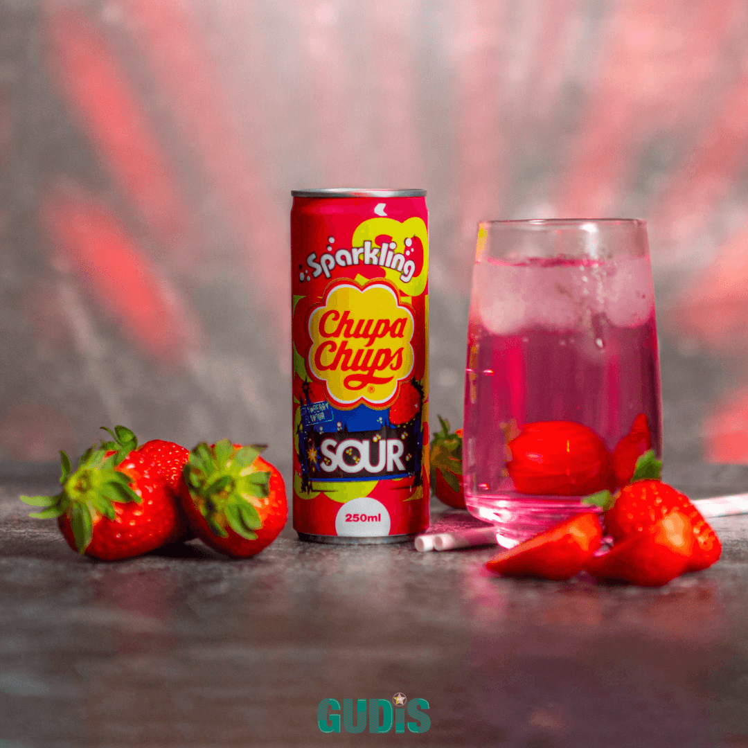 Chupa Chups SOUR Morango 250ml