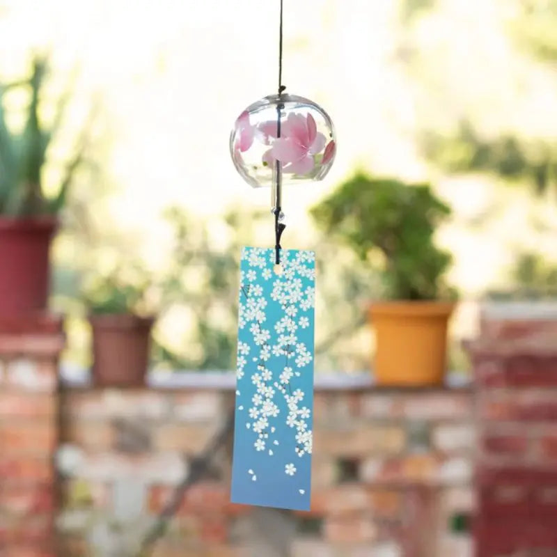 Sino japonês de cristal Furin - Sakura