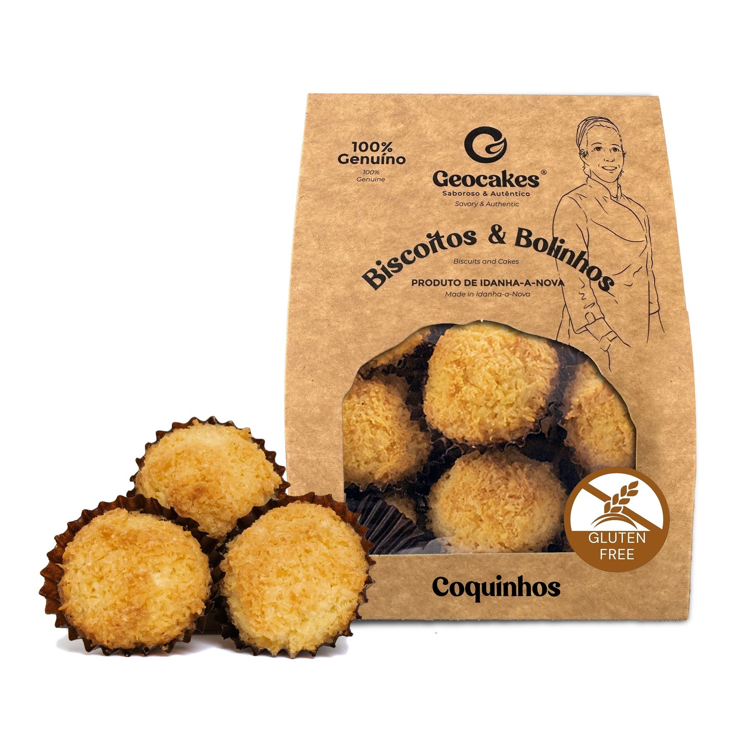 Coquinhos sem Glúten Geocakes - Doçaria Artesanal na Beira Baixa