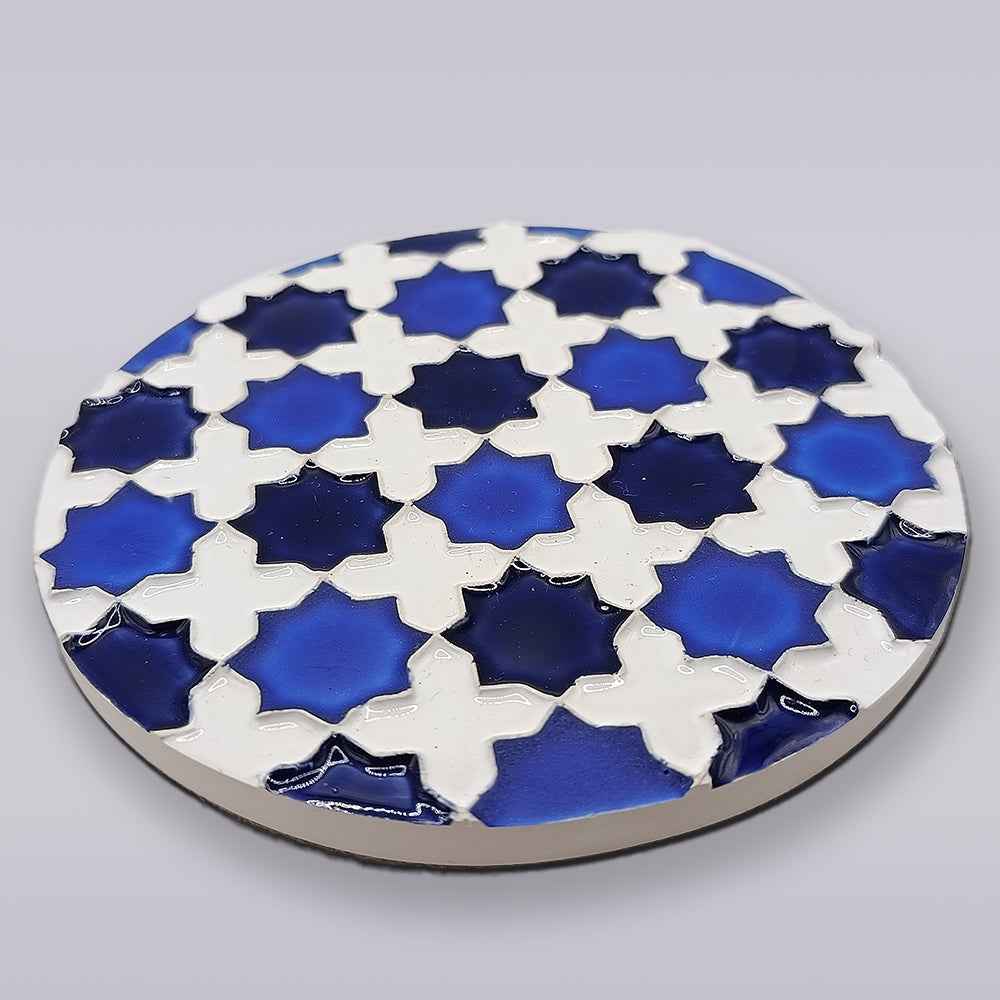 Heritage Blue Star Mosaic Coaster