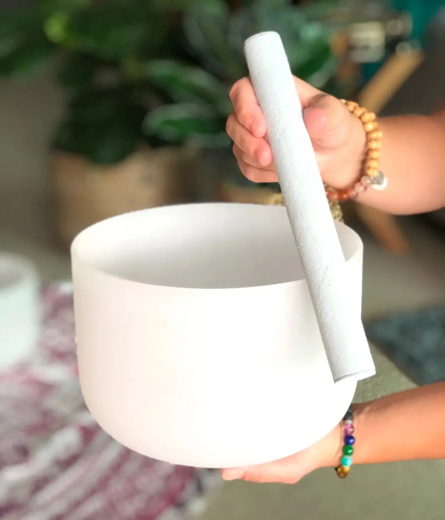 Kit de taças de cristal branco (432 Hertz)