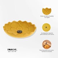 Incensário japonês em ferro fundido - Flor de lotus