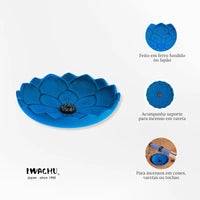 Incensário japonês em ferro fundido - Flor de lotus
