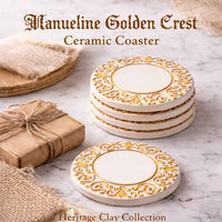 Manueline Golden Crest Ceramic Coaster