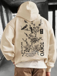 Moletão com capuz casual masculino