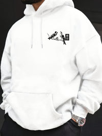 Moletão com capuz casual masculino