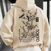 Moletão com capuz casual masculino