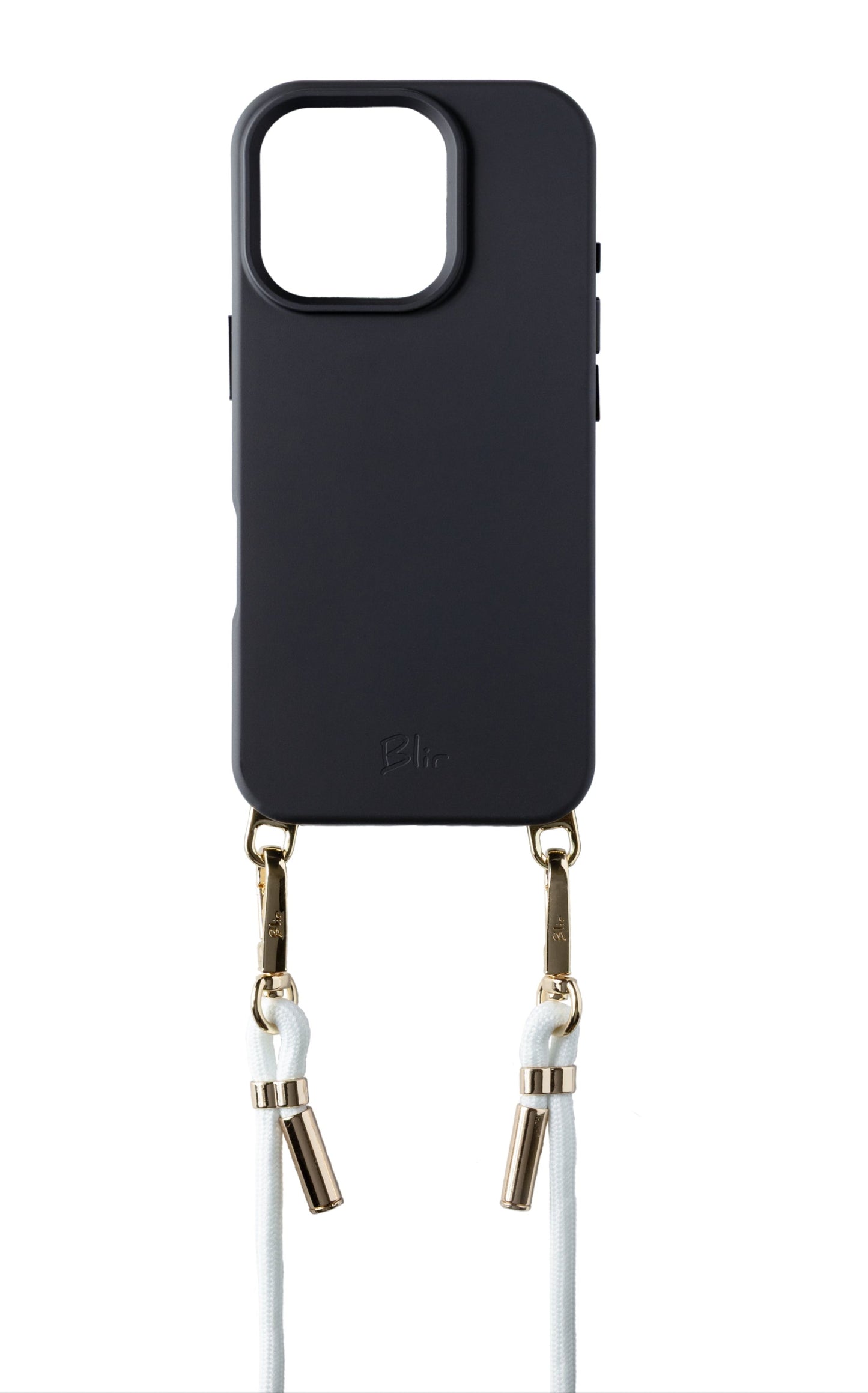 Blir Silhouette Elite - Capa de Silicone com Magsafe com Cordão Removível Preto para Iphone 16 Pro