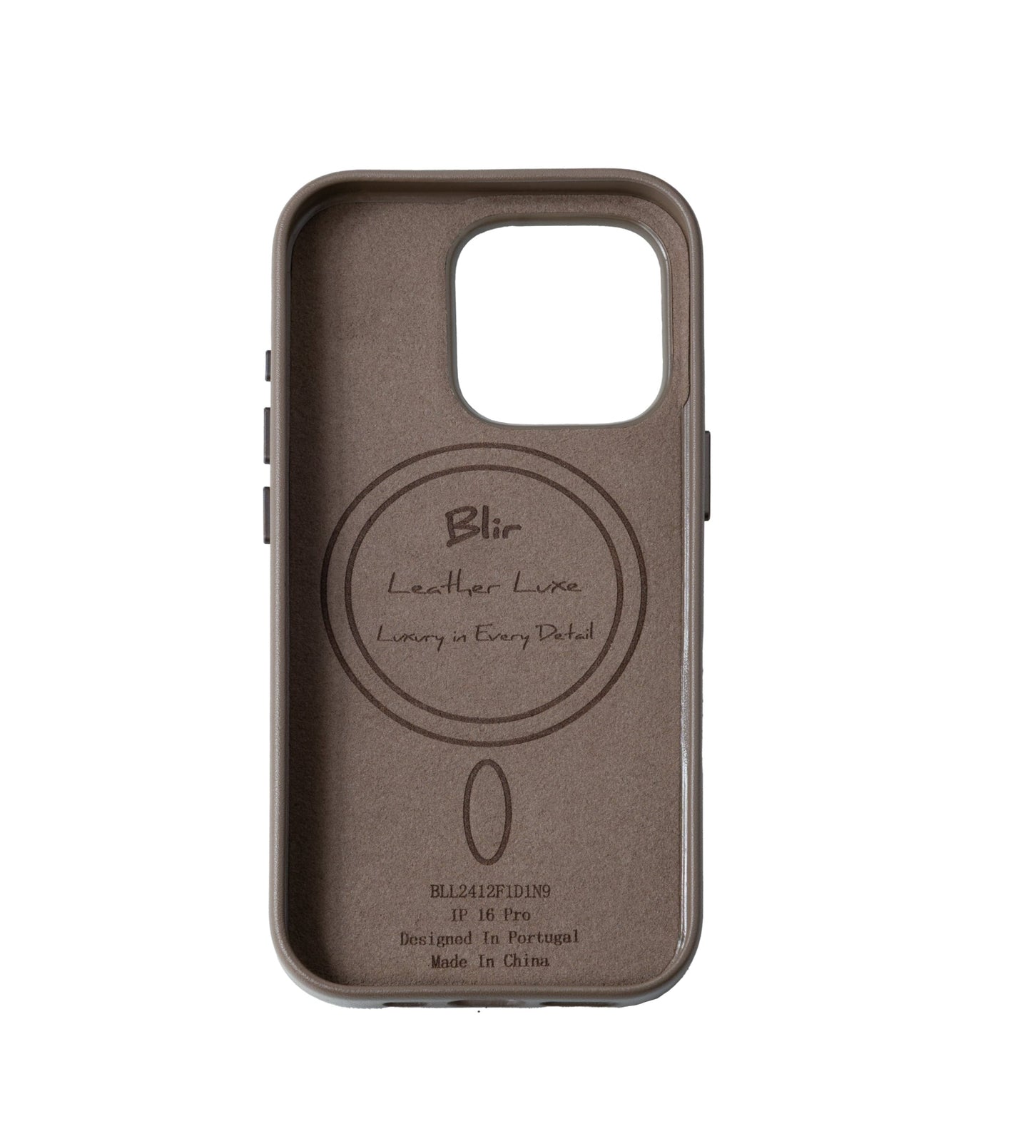 Blir Leather Luxe - Capa Leather com Magsafe para Iphone 16 Pro