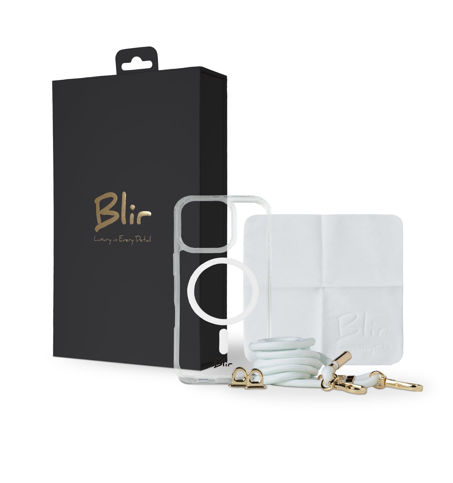 Blir Crystal Fusion - Capa Transparente com Magsafe com Cordão Removível para iPhone 16 Pro