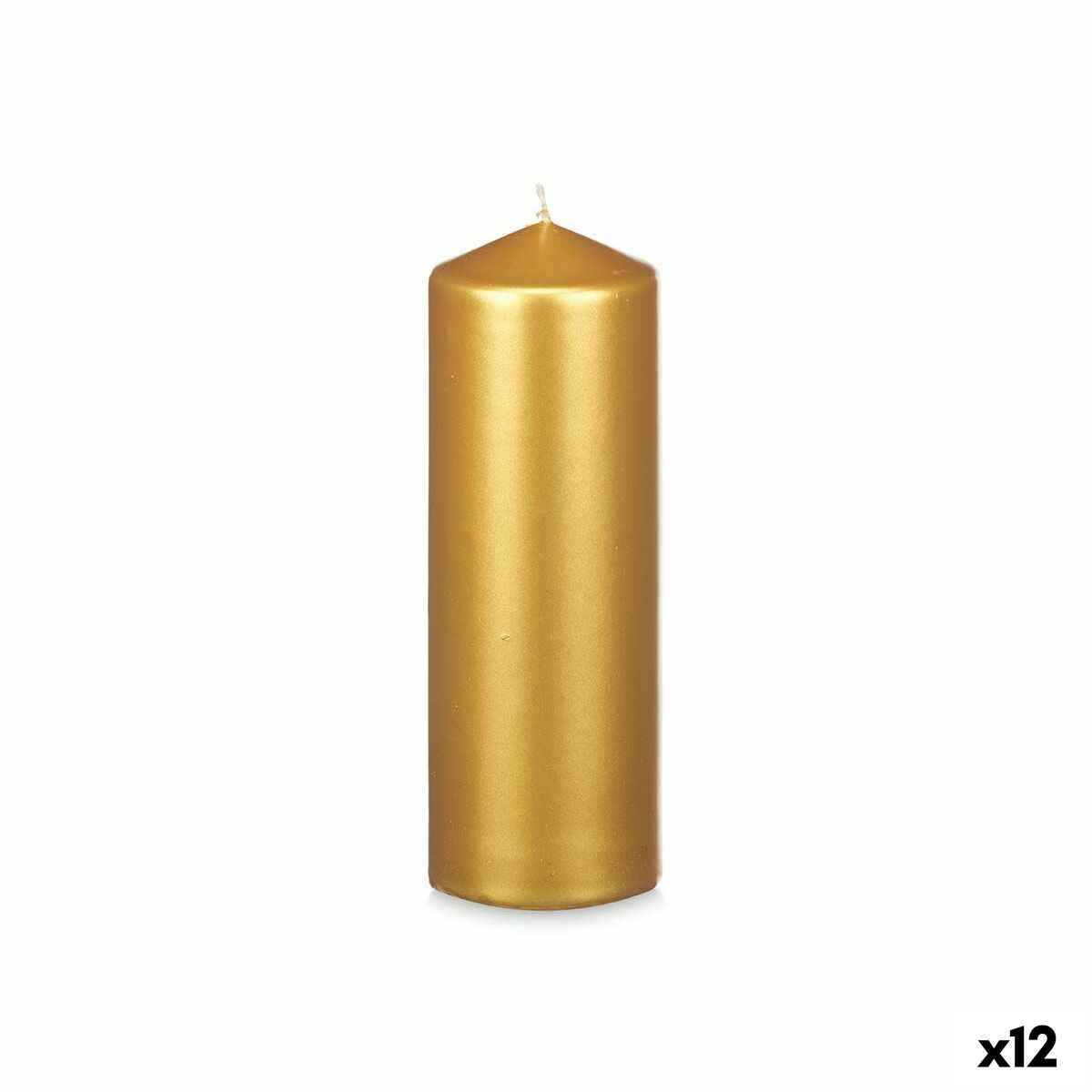 Vela Acorde Dourado 7 x 20 x 7 cm (12 Unidades)