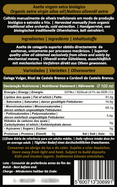 Azeite BIO Virgem Extra 500ml - Egitânia