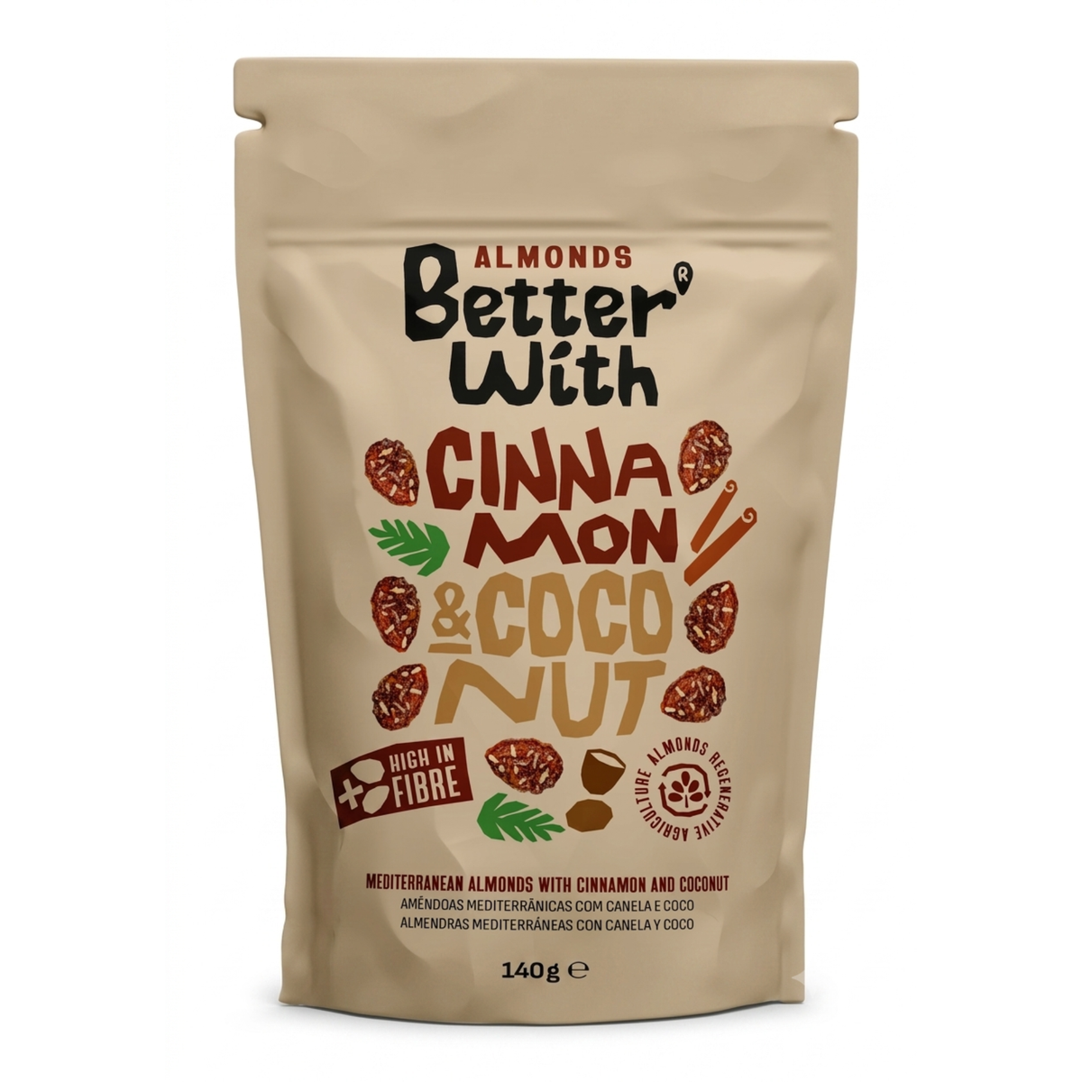 Amêndoas de Idanha com Canela e Coco - 140g