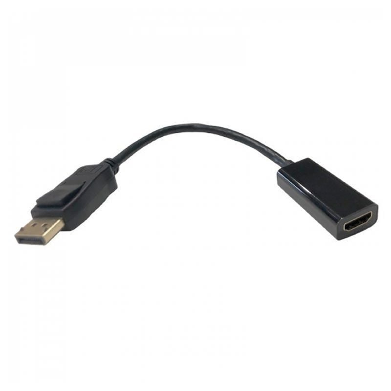 3GO ADPHDMI / Conversor Displayport Macho - HDMI Fêmea / 15cm / Preto