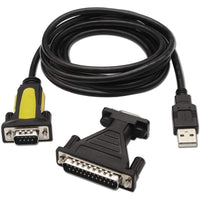 Aisens A104-0039 Cabo Conversor de Impressora / USB Macho - DB9 Macho / 1,8 M / Preto