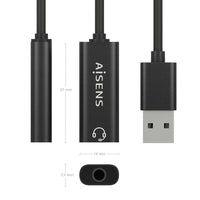 Placa de Som Aisens A106-0770 / USB Macho - Jack 3,5 Fêmea