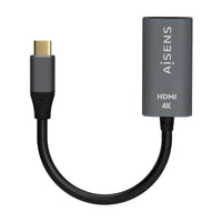 Aisens A109-0683 Conversor HDMI 4K 60hz HDMI / Fêmea HDMI - Macho USB Tipo C / 15cm / Cinzento
