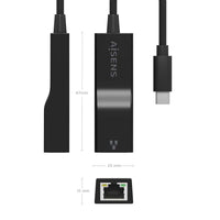 Adaptador USB Tipo C - RJ45 Aisens A106-0765 / 1000mbps