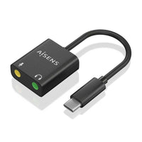 Placa de Som Aisens A109-0767 / Usb-c Macho - 2xjack 3,5 Fêmea