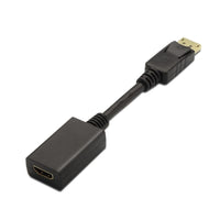 Conversor Aisens A125-0134 / Displayport Macho - HDMI Fêmea / 15cm / Preto