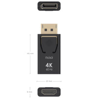 Adaptador HDMI 4K A125-0908 da Aisens A125-0908 / Macho Displayport - Fêmea HDMI