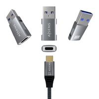 Adaptador Aisens A108-0655 USB 3.2 GEN2 / USB Tipo C Fêmea - USB Macho