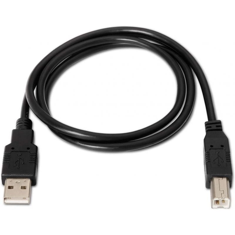 Cabo USB 2.0 para Impressora Aisens A101-0005 / USB Tipo B Macho - USB Macho / Até 2,5w / 60mbps /…