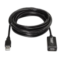 Cabo de Extensão USB 2.0 Aisens A101-0019 / USB Macho - USB Fêmea / Até 2,5w / 60mbps / 10m / Preto