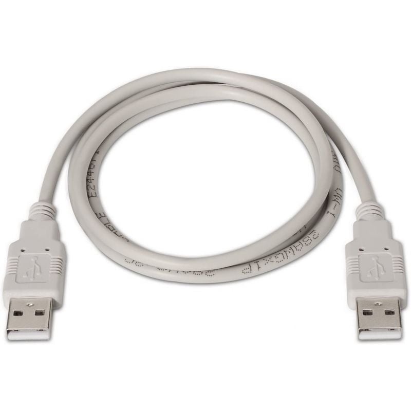 Cabo USB 2.0 Aisens A101-0022 / USB Macho - USB Macho / Até 2,5w / 60mbps / 2m / Bege
