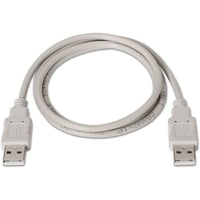 Cabo USB 2.0 Aisens A101-0022 / USB Macho - USB Macho / Até 2,5w / 60mbps / 2m / Bege