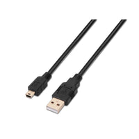 Cabo USB 2.0 Aisens A101-0025 / USB Macho - USB Mini / Até 2,5w / 60mbps / 1,8m / Preto