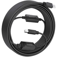 Cabo de Extensão USB 2.0 Aisens A101-0906 / USB Macho - USB Tipo B / 15m / Preto