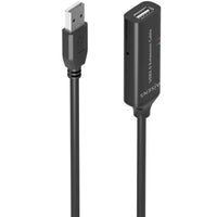 Cabo de Extensão USB 2.0 Aisens A101-0916 / USB Macho - USB Fêmea / 15m / Preto