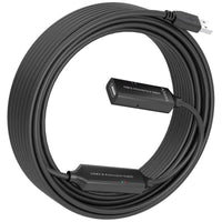Cabo de Extensão USB 2.0 Aisens A101-0916 / USB Macho - USB Fêmea / 15m / Preto