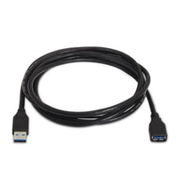 Cabo de Extensão USB 3.0 Aisens A105-0042 / USB Macho - USB Fêmea / Até 9W / 625mbps / 2m / Preto