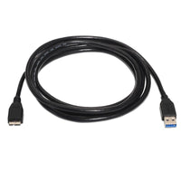 Cabo USB 3.0 Aisens A105-0043 / Macho USB - Macho Microusb / Até 9W / 625mbps / 1m / Preto