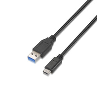 Cabo USB 3.1 Tipo C Aisens A107-0060 / USB Tipo C Macho - USB Macho / Até 27W / 625mbps / 1m / Preto