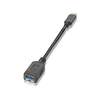 Cabo USB 3.1 Tipo C Aisens A107-0062 / USB Tipo C Macho - USB Fêmea / Até 27W / 625mbps / 15cm / Pr…