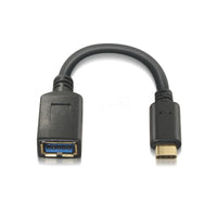 Cabo USB 3.1 Tipo C Aisens A107-0062 / USB Tipo C Macho - USB Fêmea / Até 27W / 625mbps / 15cm / Pr…