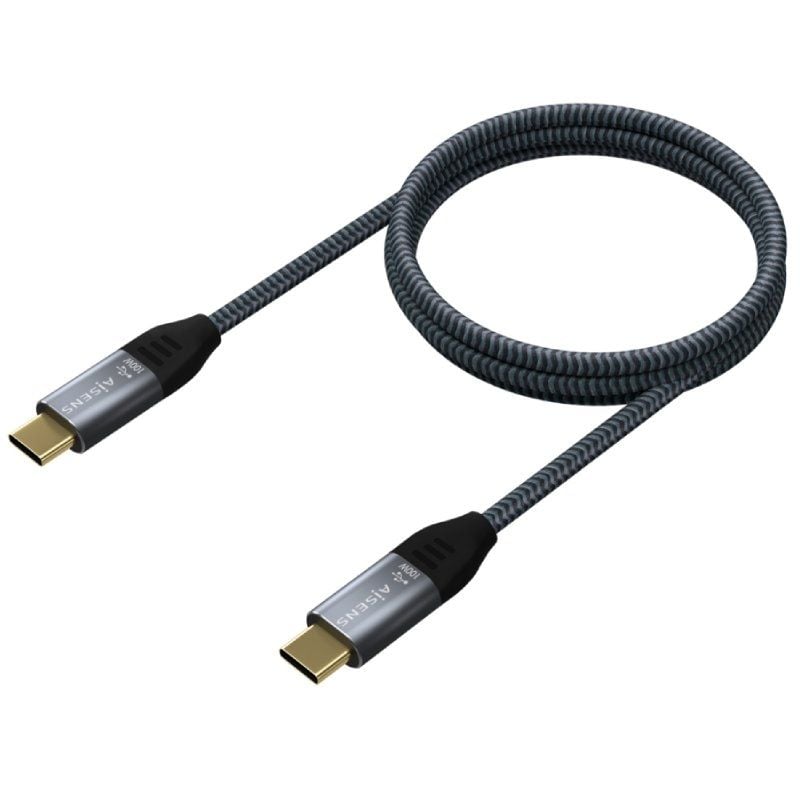 Cabo USB 3.2 Tipo C Aisens A107-0672 20GBPS 100W / USB Tipo C Macho - USB Tipo C Macho / Até 100W /…