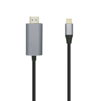 Cabo Conversor Aisens A109-0392 / Cabo USB Tipo C - Cabo HDMI / Até 27W / 1250mbps / 80cm / Preto