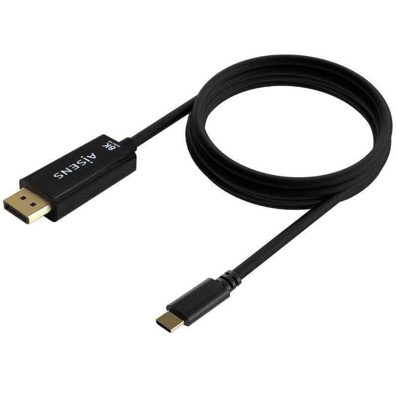 Cabo Conversor Aisens A109-0689 / USB Tipo C Macho - Displayport Macho / Até 27W / 1250mbps / 1,8m…