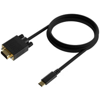 Cabo Conversor Aisens A109-0692 / USB Tipo C Macho - VGA Macho / Até 27W / 1250mbps / 80cm / Preto
