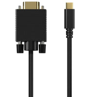 Cabo Conversor Aisens A109-0693 / USB Tipo C Macho - VGA Macho / Até 27W / 1250mbps / 1,8m / Preto