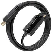 Cabo Conversor Aisens A109-0879 / USB Tipo C Macho - Displayport Macho / 1,8 M / Preto